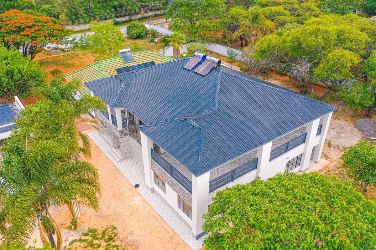 Completed luxury home exterior
