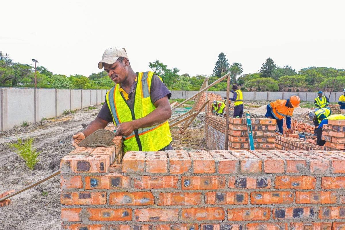 Brickwork under construction